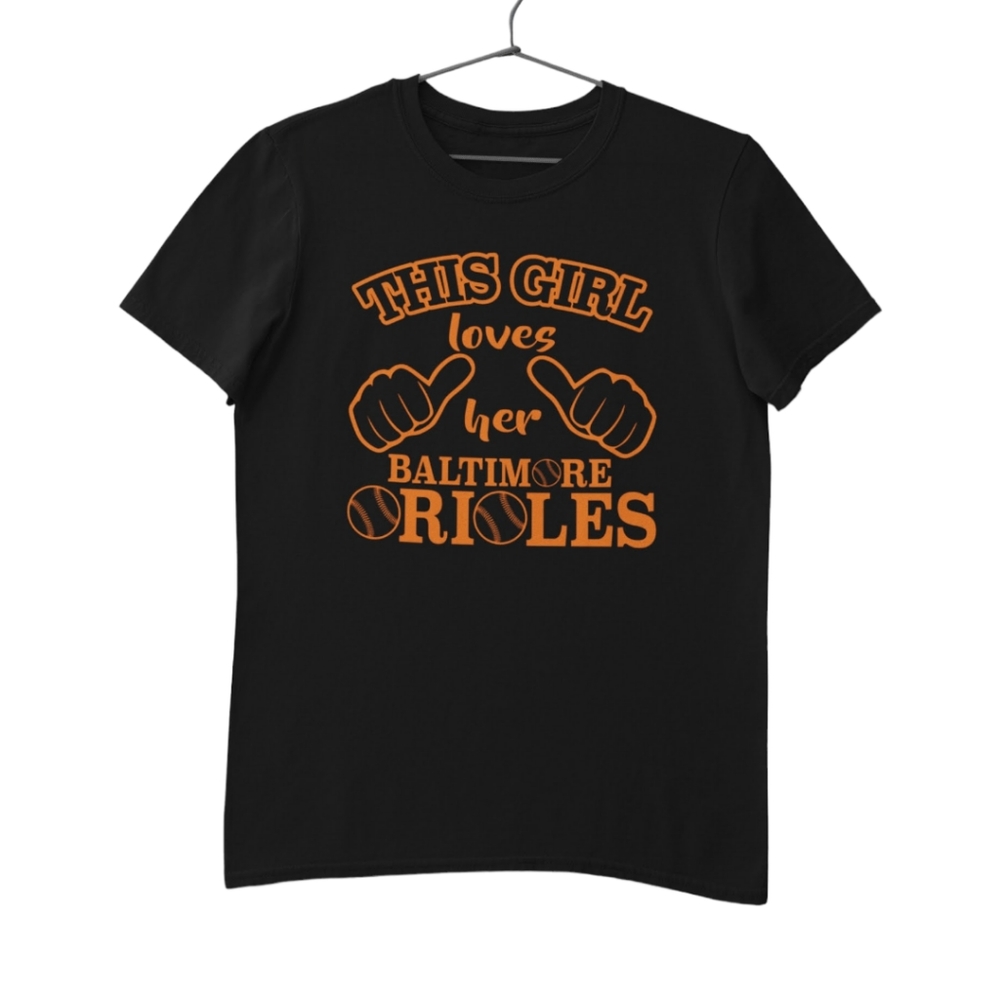 This Girl Loves Her Baltimore Orioles Unisex Tee